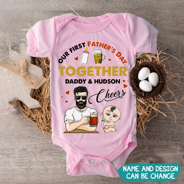 Gift For Daddy Our First Father's Day Together Onesie - MC - TT-105223
