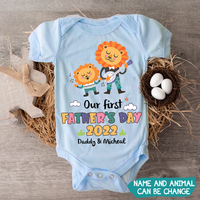 Gift For Daddy Our First Father's Day Baby Onesie - MC - TT1505221