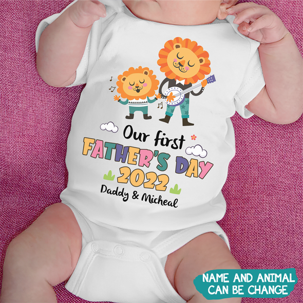 Gift For Daddy Our First Father's Day Baby Onesie - MC - TT1505221