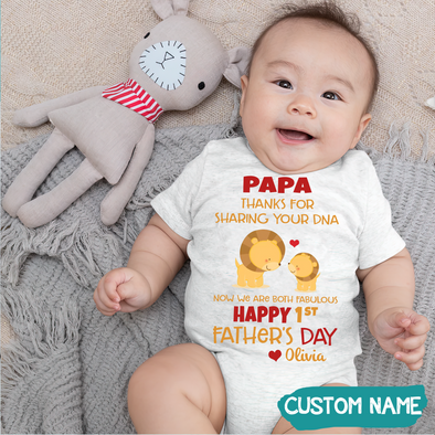 Gift For Papa Thanks For Sharing Your DNA Baby Onesie - JD - TT1405224