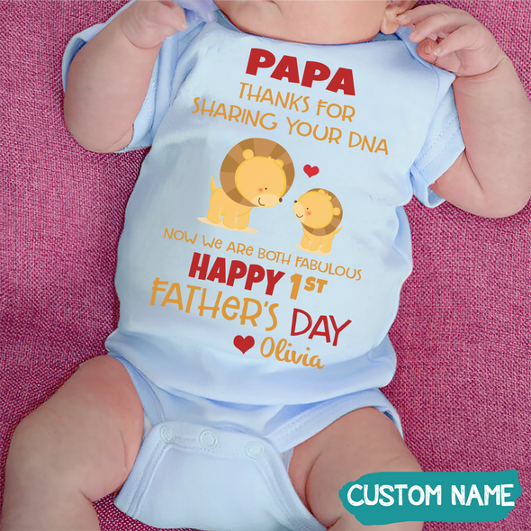 Gift For Papa Thanks For Sharing Your DNA Baby Onesie - JD - TT1405224