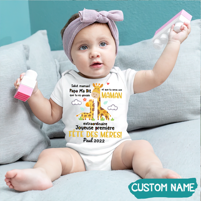 Papa M'a Dit Que Tu Es Geniale Et Que Tu Seras Une Maman Baby Onesie - JD - TT05050223
