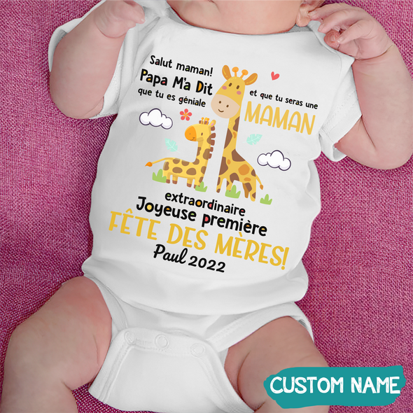 Papa M'a Dit Que Tu Es Geniale Et Que Tu Seras Une Maman Baby Onesie - JD - TT05050223