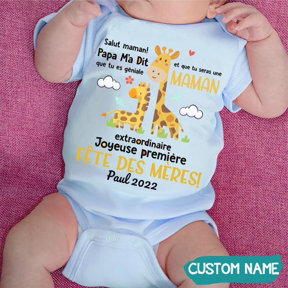 Papa M'a Dit Que Tu Es Geniale Et Que Tu Seras Une Maman Baby Onesie - JD - TT05050223