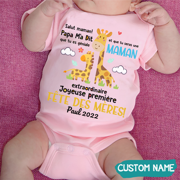 Papa M'a Dit Que Tu Es Geniale Et Que Tu Seras Une Maman Baby Onesie - JD - TT05050223