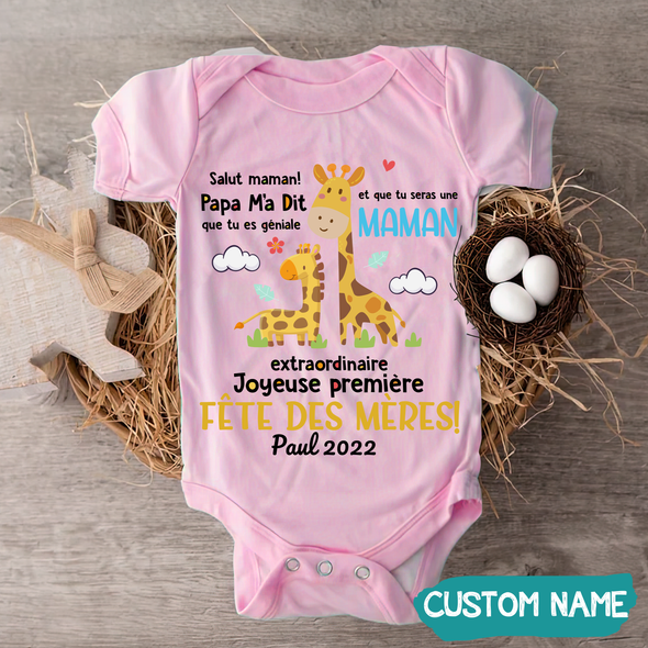 Papa M'a Dit Que Tu Es Geniale Et Que Tu Seras Une Maman Baby Onesie - JD - TT05050223