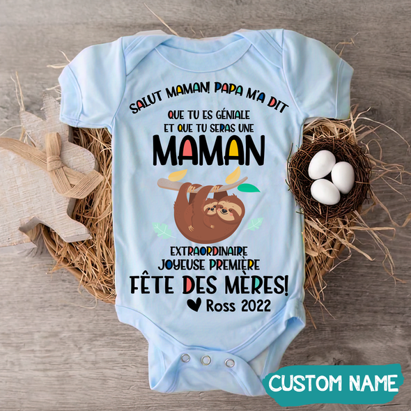 Papa M'a Dit Que Tu Es Geniale Et Que Tu Seras Une Maman Baby Onesie - JD - TT05050224
