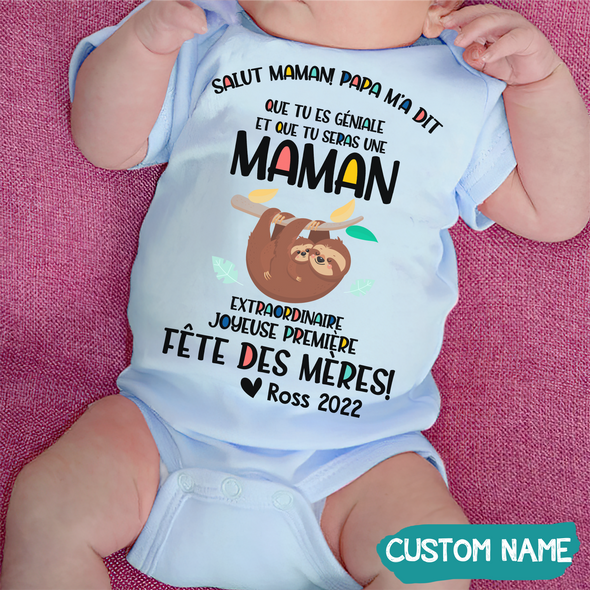 Papa M'a Dit Que Tu Es Geniale Et Que Tu Seras Une Maman Baby Onesie - JD - TT05050224