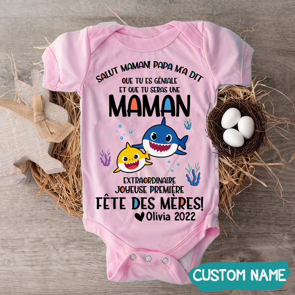 Papa M'a Dit Que Tu Es Geniale Et Que Tu Seras Une Maman Baby Onesie - JD - TT05050225
