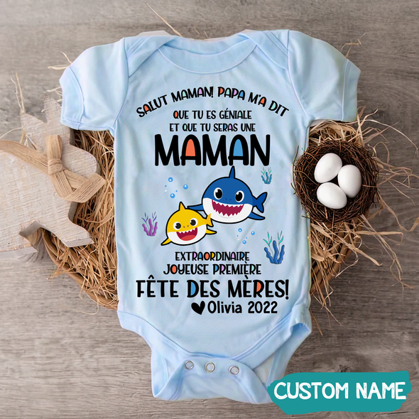 Papa M'a Dit Que Tu Es Geniale Et Que Tu Seras Une Maman Baby Onesie - JD - TT05050225