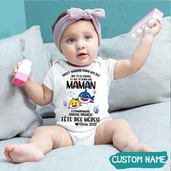 Papa M'a Dit Que Tu Es Geniale Et Que Tu Seras Une Maman Baby Onesie - JD - TT05050225