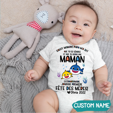 Papa M'a Dit Que Tu Es Geniale Et Que Tu Seras Une Maman Baby Onesie - JD - TT05050225