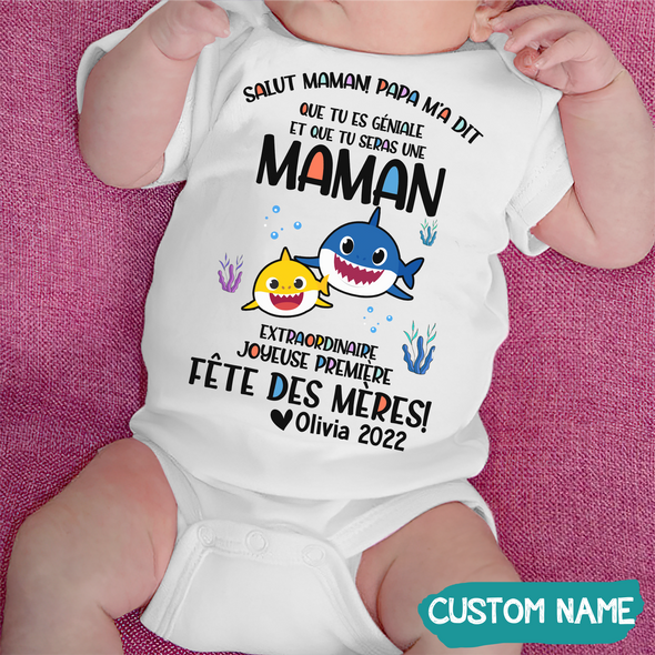 Papa M'a Dit Que Tu Es Geniale Et Que Tu Seras Une Maman Baby Onesie - JD - TT05050225