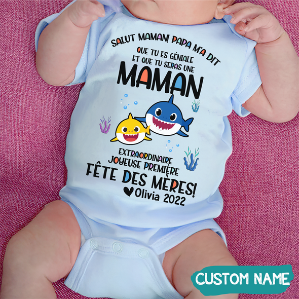 Papa M'a Dit Que Tu Es Geniale Et Que Tu Seras Une Maman Baby Onesie - JD - TT05050225