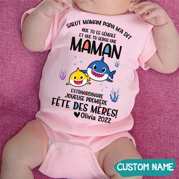 Papa M'a Dit Que Tu Es Geniale Et Que Tu Seras Une Maman Baby Onesie - JD - TT05050225