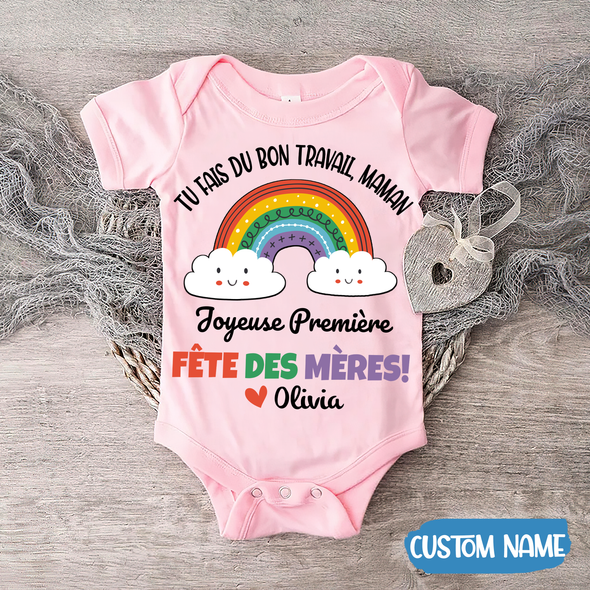 Gift For Mommy Tu Fais Du Bon Travail Maman Baby Onesie - AD - 0904