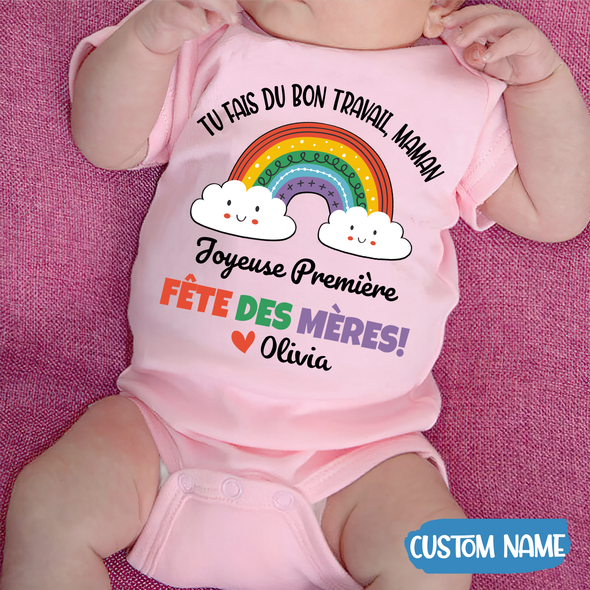 Gift For Mommy Tu Fais Du Bon Travail Maman Baby Onesie - AD - 0904