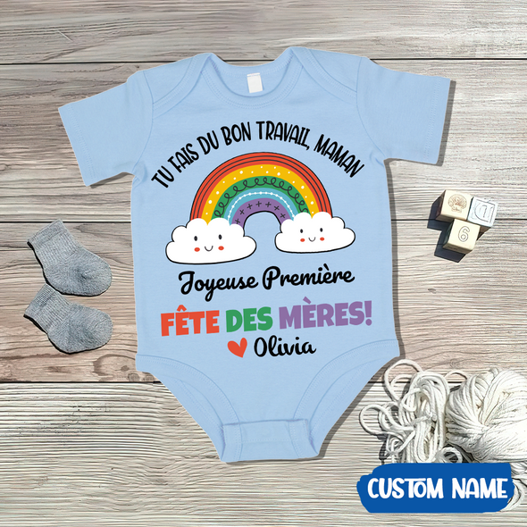 Gift For Mommy Tu Fais Du Bon Travail Maman Baby Onesie - AD - 0904