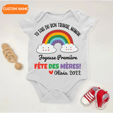 Gift For Mommy Tu Fais Du Bon Travail Maman Baby Onesie - AD - TT140422 9