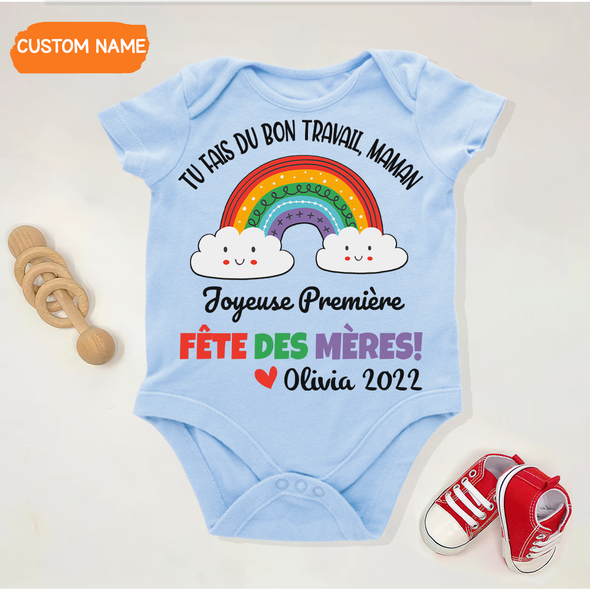 Gift For Mommy Tu Fais Du Bon Travail Maman Baby Onesie - AD - TT140422 9