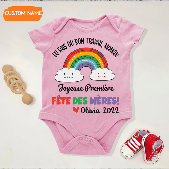 Gift For Mommy Tu Fais Du Bon Travail Maman Baby Onesie - AD - TT140422 9