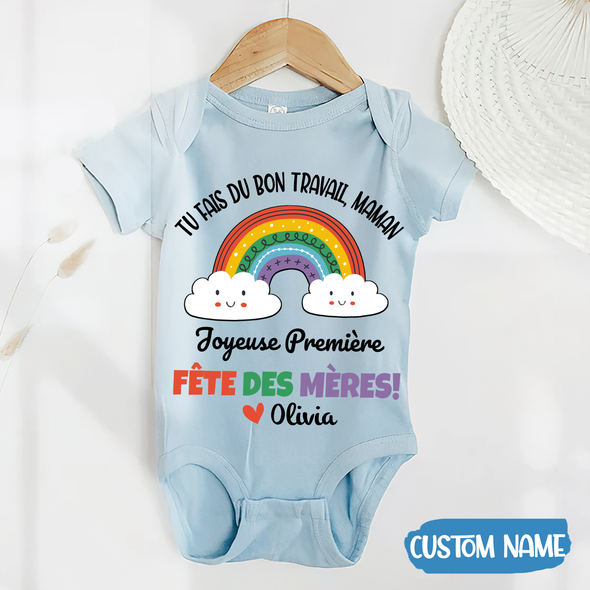 Gift For Mommy Tu Fais Du Bon Travail Maman Baby Onesie - AD - 0904