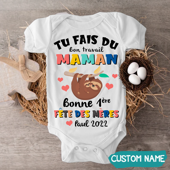 Tu Fais Du Bon Travail Maman Baby Onesie - JD - TT0605225