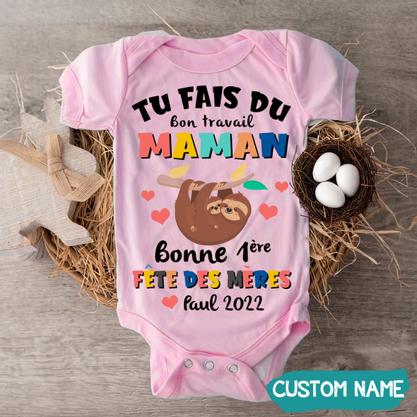 Tu Fais Du Bon Travail Maman Baby Onesie - JD - TT0605225