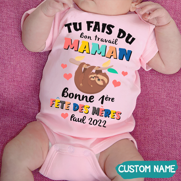 Tu Fais Du Bon Travail Maman Baby Onesie - JD - TT0605225