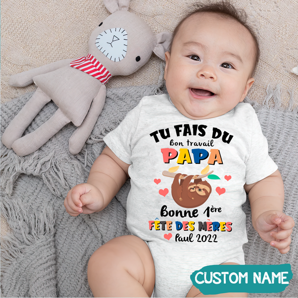 Tu Fais Du Bon Travail Papa Baby Onesie - JD - TT12052201