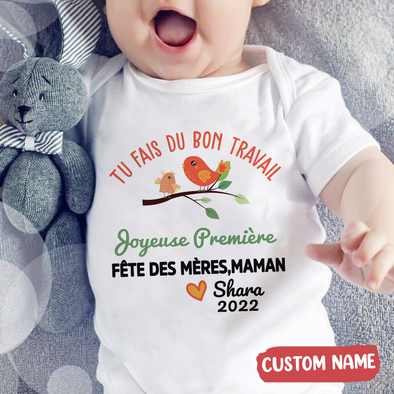 Gift For Mommy Tu Fais Du Bon Travail Maman Baby Onesie - AD - TT29032213