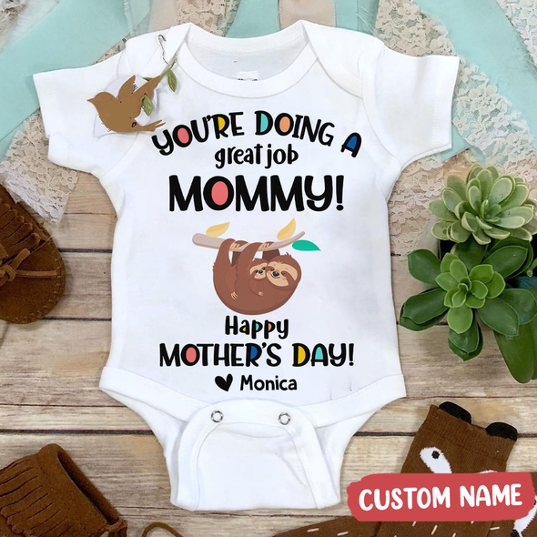 Gift For Mommy Happy Mother's Day Baby Onesie - AD - TT1404223