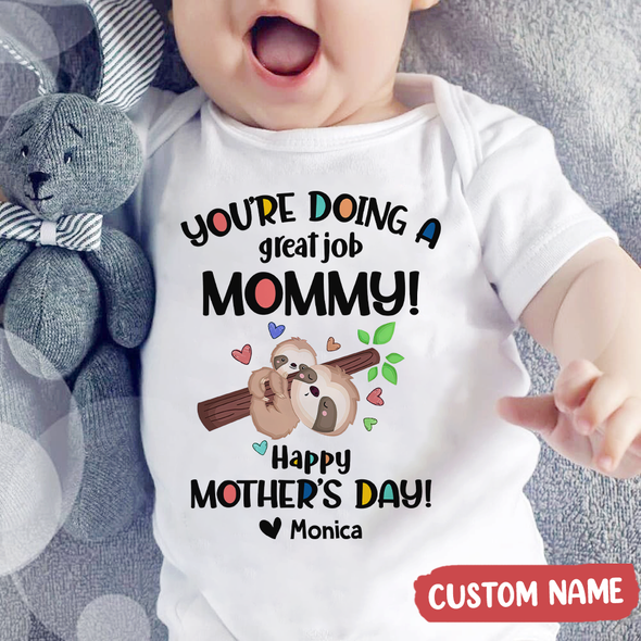 Gift For Mommy You're Doing Great Job Mommy Baby Onesie - AD - TT1404227 2