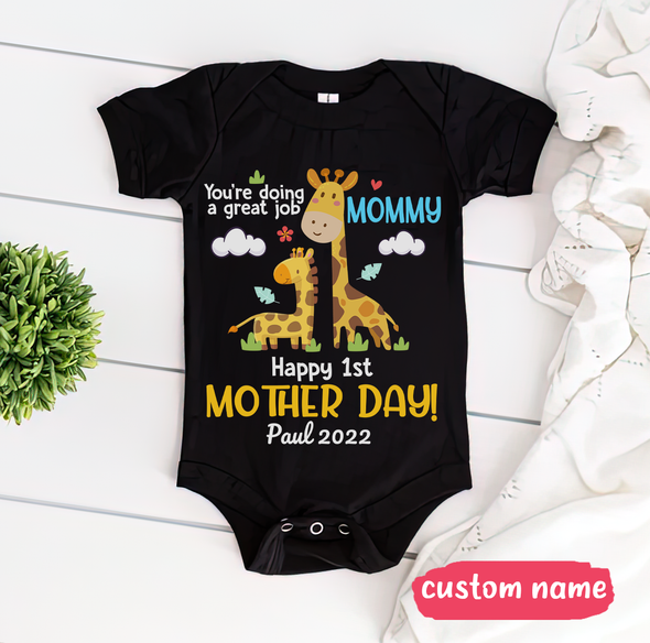Gift For Mommy Happy 1st Mother Day Baby Onesie - AD - TT
