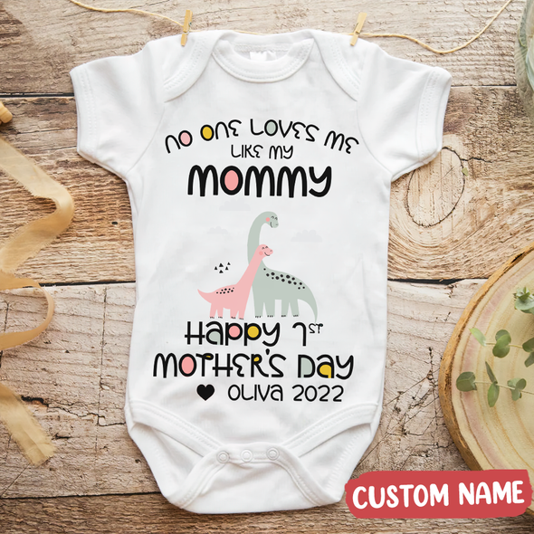 Gift For Mommy Cute Dino Mom And Baby Baby Onesie - NT