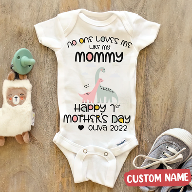 Gift For Mommy Cute Dino Mom And Baby Baby Onesie - NT