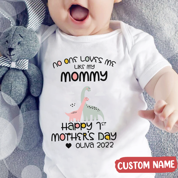 Gift For Mommy Cute Dino Mom And Baby Baby Onesie - NT