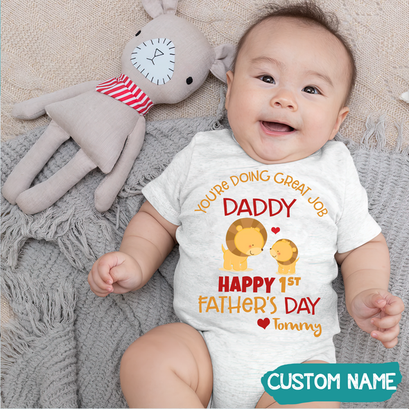 Gift For Daddy You Are Doing Great Job Baby Onesie - JD - TT1105226