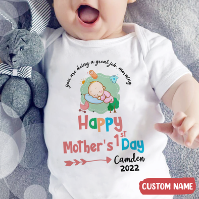 Gift For Mommy Happy Mother's 1st Day Baby Onesie - MC - TT1903224