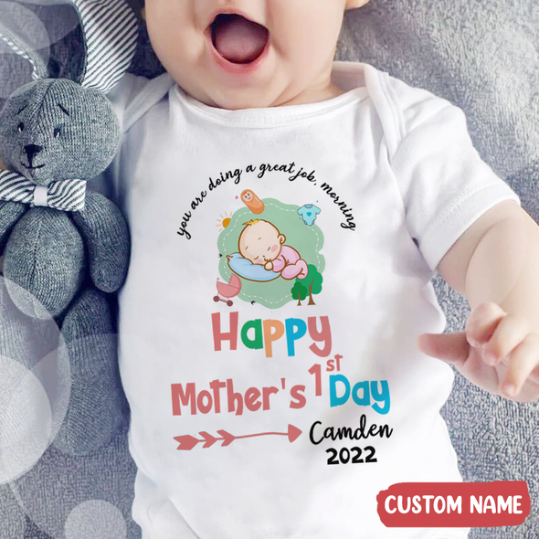 Gift For Mommy Happy Mother's 1st Day Baby Onesie - MC - TT1903224