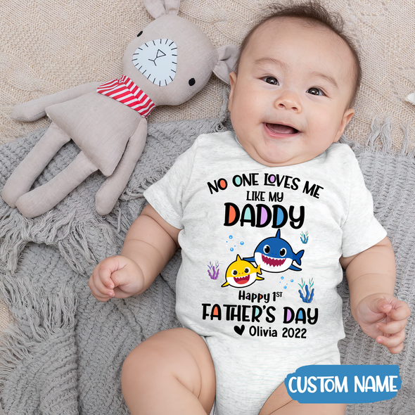 Gift For Daddy No One Loves Me Like My Daddy Baby Onesie - AD - TT2004223