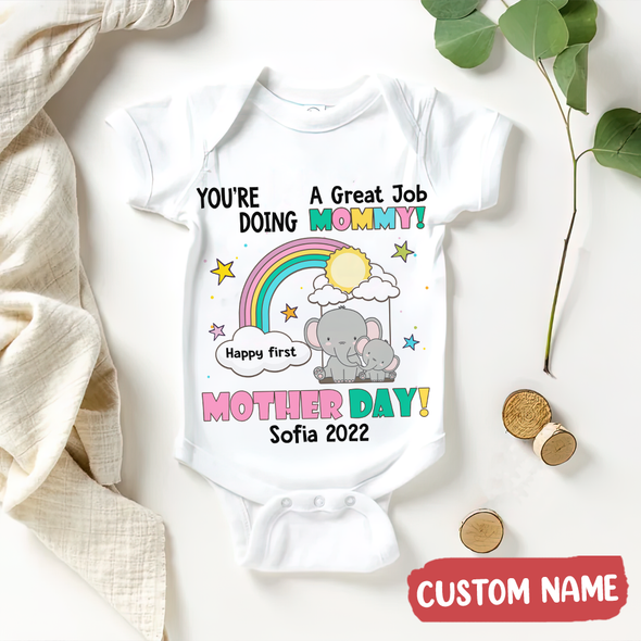 Gift For Mommy Happy First Mother Day Baby Onesie - AD - TT3003227