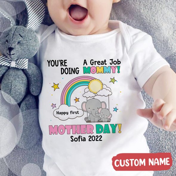 Gift For Mommy Happy First Mother Day Baby Onesie - AD - TT3003227