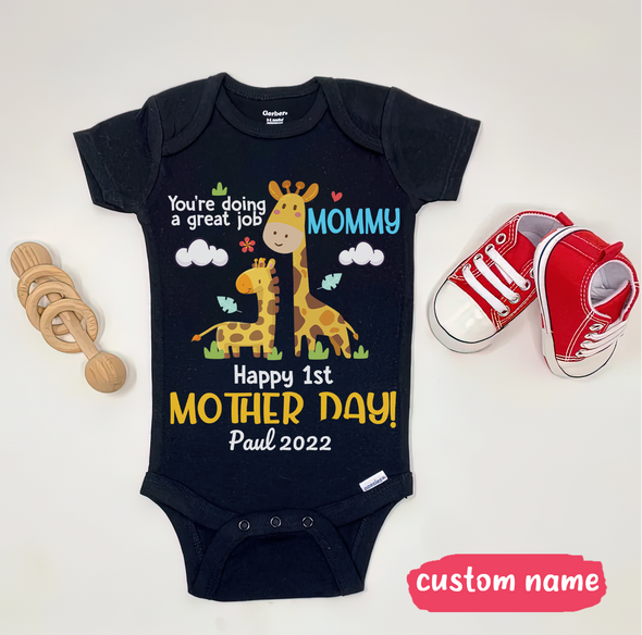 Gift For Mommy Happy 1st Mother Day Baby Onesie - AD - TT3003226