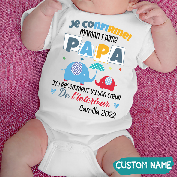 Cadeau Pour Bébé - Je Confirme - Onesie - JD - TT2605224