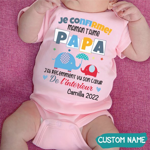 Cadeau Pour Bébé - Je Confirme - Onesie - JD - TT2605224