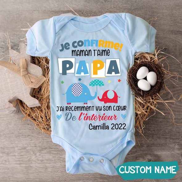 Cadeau Pour Bébé - Je Confirme - Onesie - JD - TT2605224