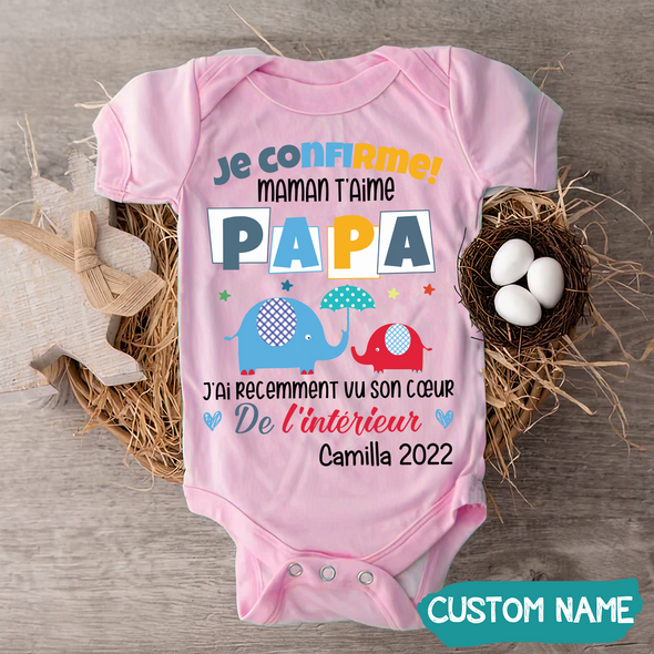 Cadeau Pour Bébé - Je Confirme - Onesie - JD - TT2605224