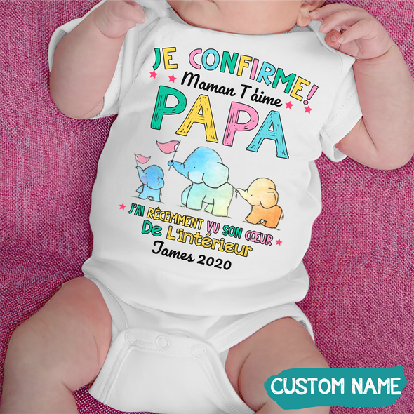 Cadeau Pour Bébé - Je Confirme - Onesie - JD - TT2605223