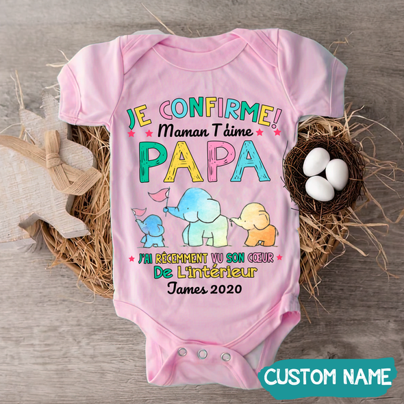 Cadeau Pour Bébé - Je Confirme - Onesie - JD - TT2605223